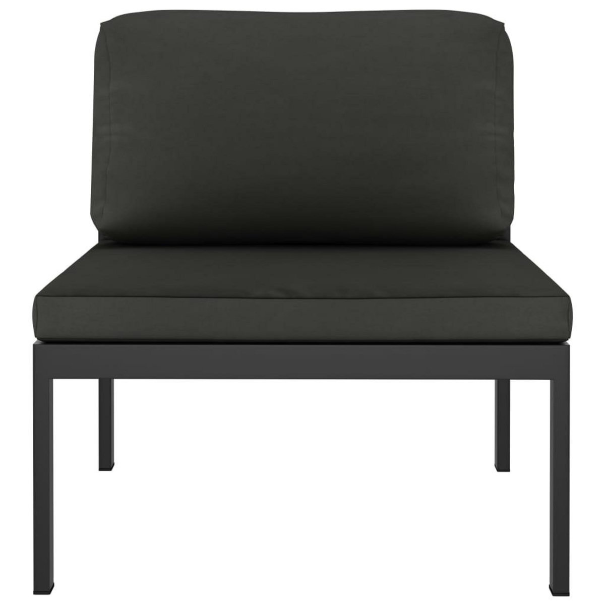 VIDAXL Canape central sectionnel avec coussins Aluminium Anthracite