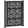 Voir la diapositive 2 : VIDAXL Portail de jardin noir 105x130 cm acier conception de feuilles