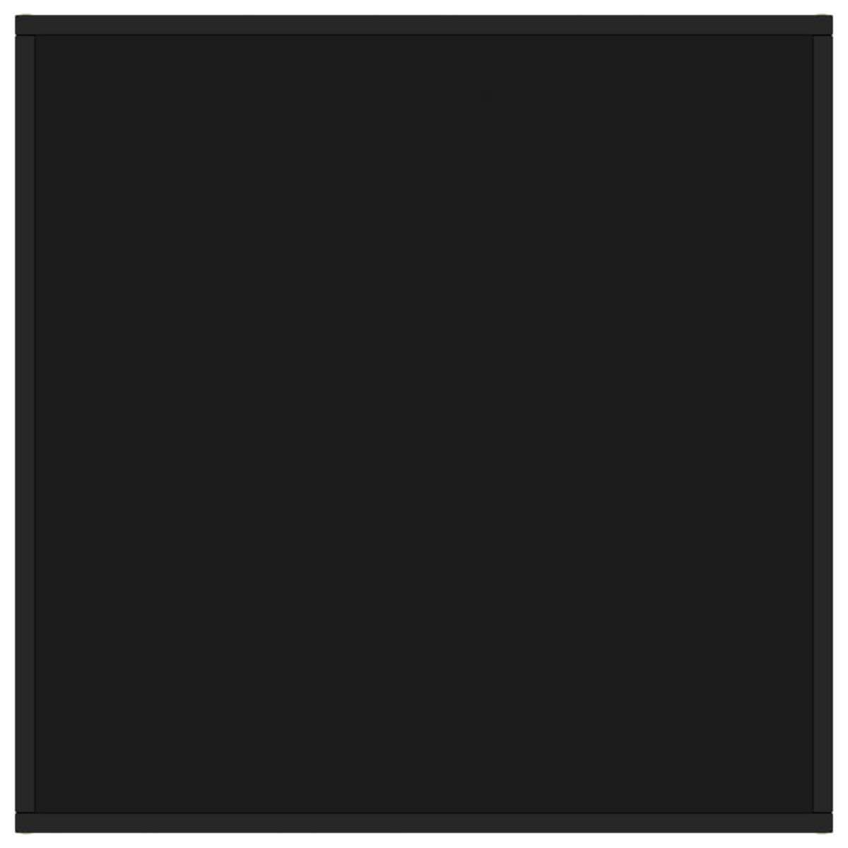 VIDAXL Table basse Noir avec verre noir 80x80x35 cm