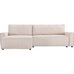 Habitat et Jardin Canapé d'angle convertible en tissu texturé  Montaigne  - 4 places - Beige