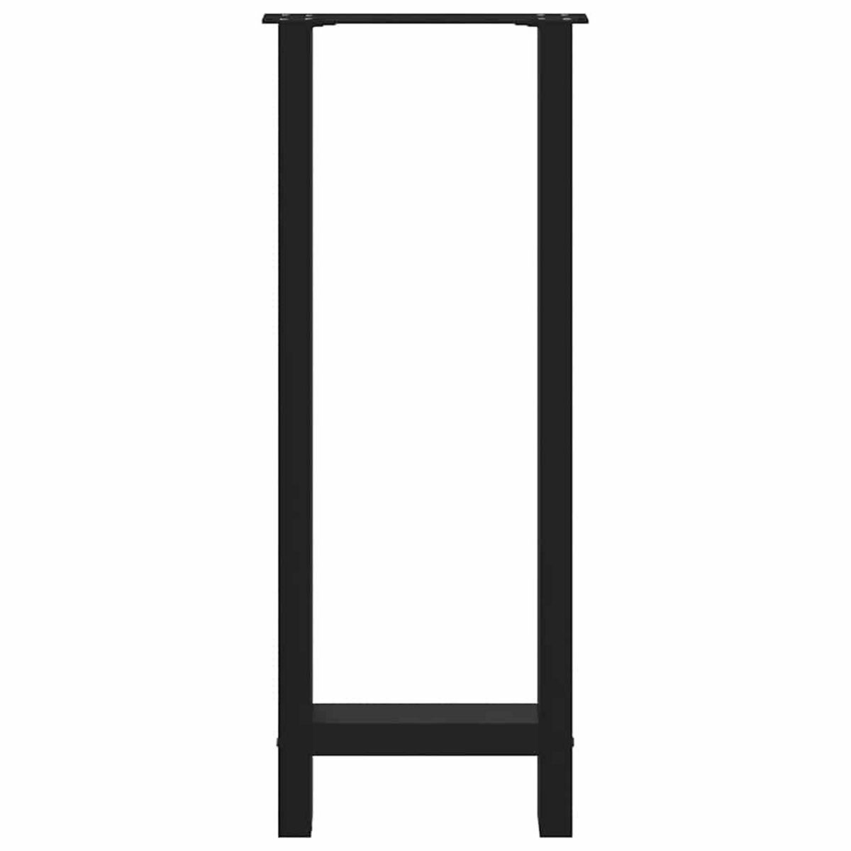 VIDAXL Pieds de table basse noir 2 pcs 50x(100-101) cm acier