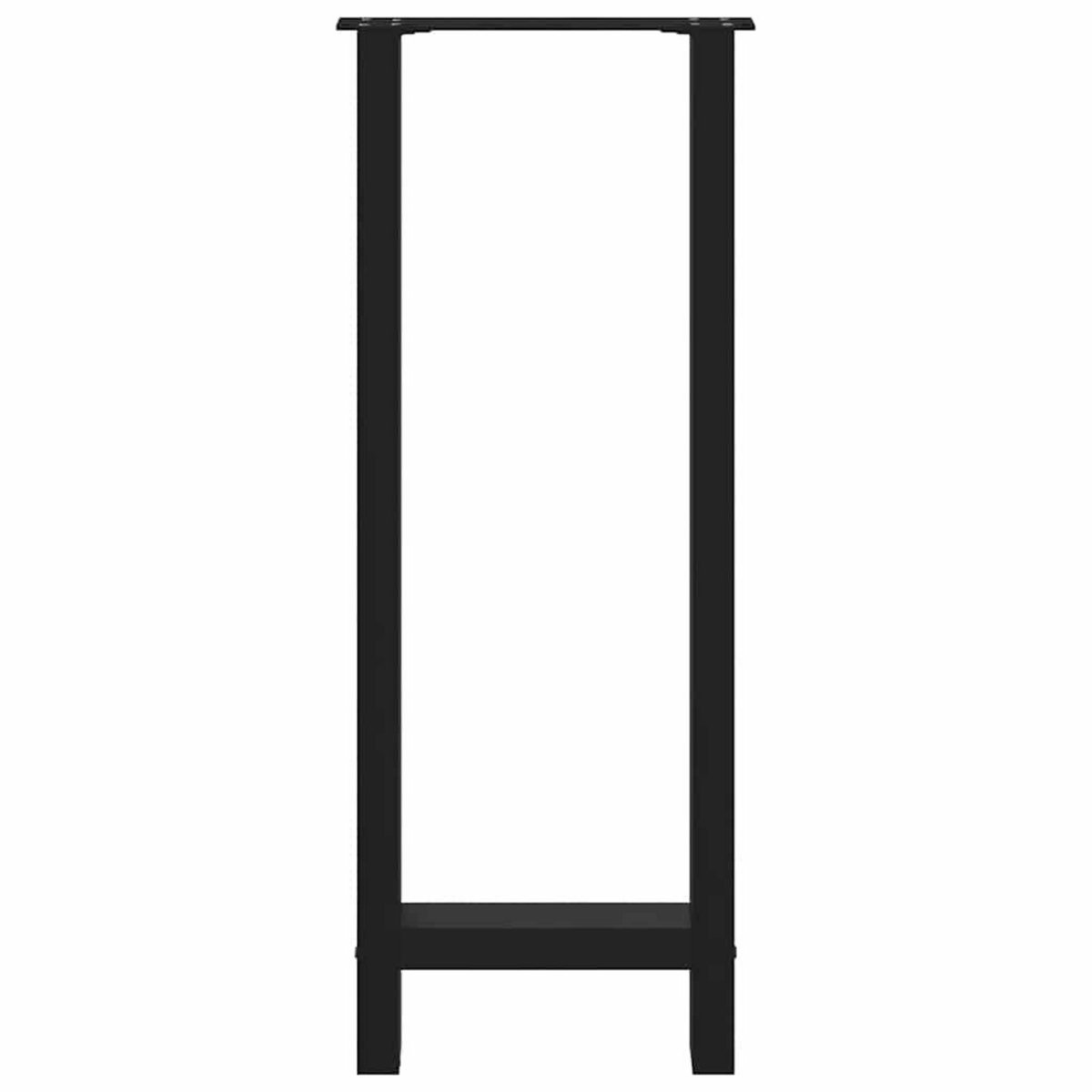 VIDAXL Pieds de table basse noir 2 pcs 50x(100-101) cm acier