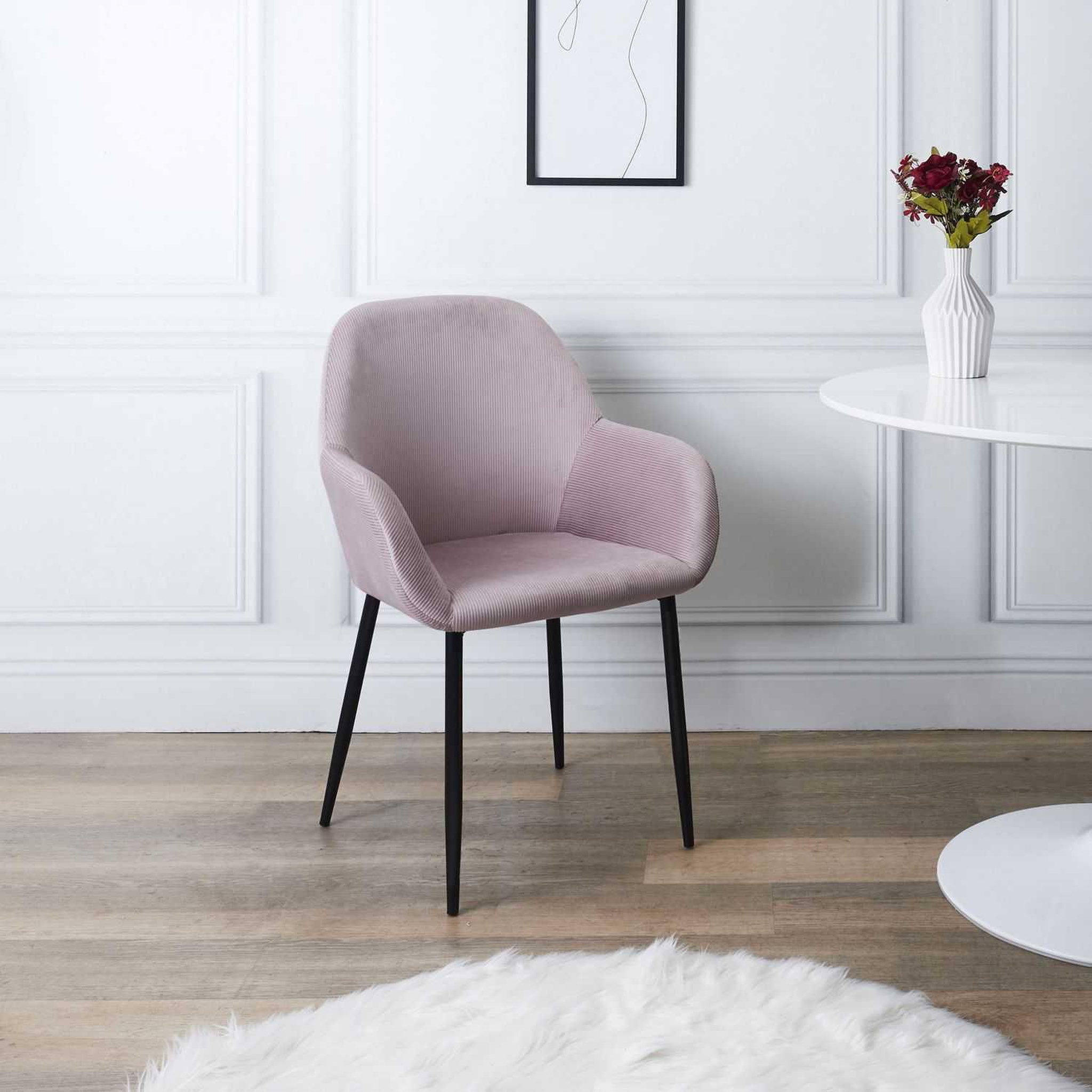Voir la diapositive 2 : TOILINUX 2 fauteuils de table design velours giulia