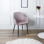 Voir la diapositive 2 : The Home Deco Factory 2 Fauteuils de table design velours Giulia