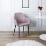 Voir la diapositive 2 : The Home Deco Factory 2 Fauteuils de table design velours Giulia