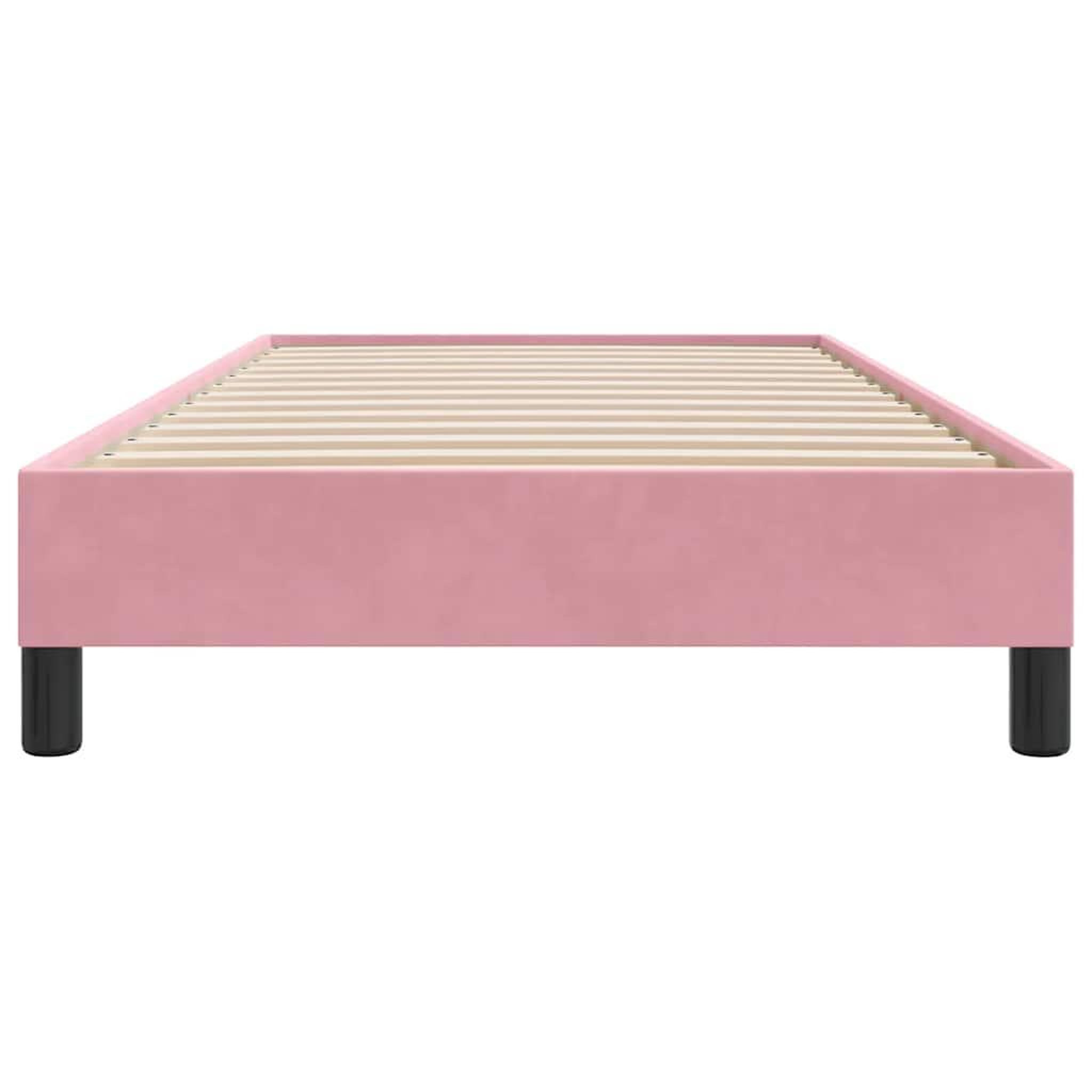 Voir la diapositive 5 : VIDAXL Cadre de lit sans matelas rose 90x220 cm velours