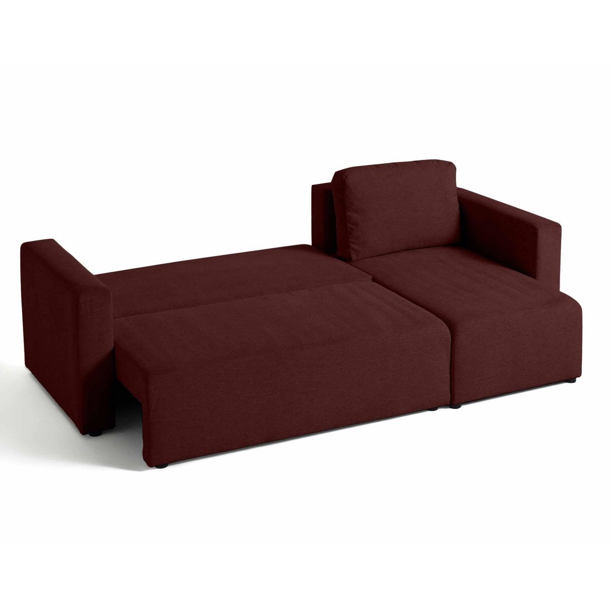 BEST MOBILIER Canopy - canapé d'angle réversible - 4 places - convertible avec coffre - en tissu texturé