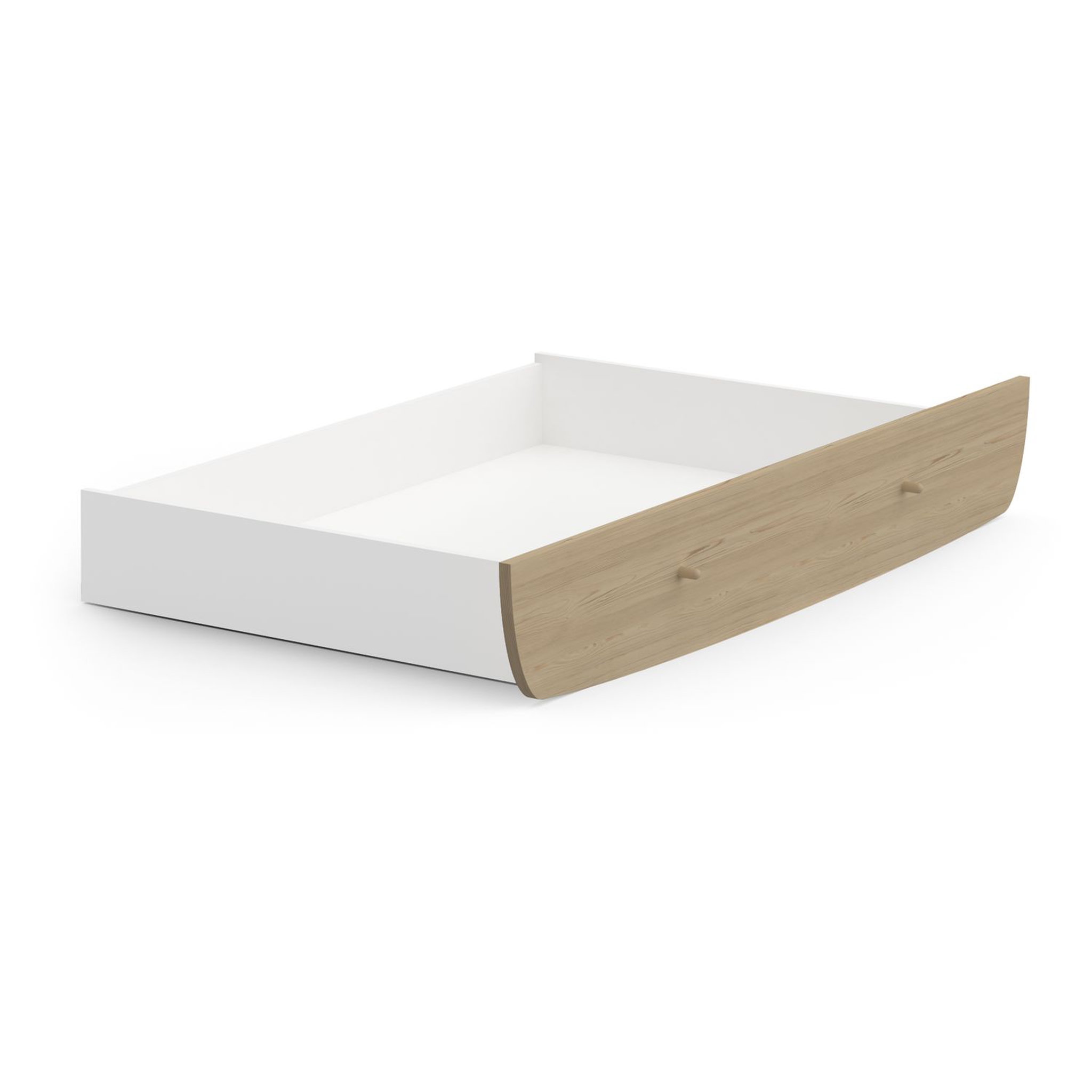 Voir la diapositive 4 : Tiroir de rangement 90X200 cm blanc pour lit LINIA 