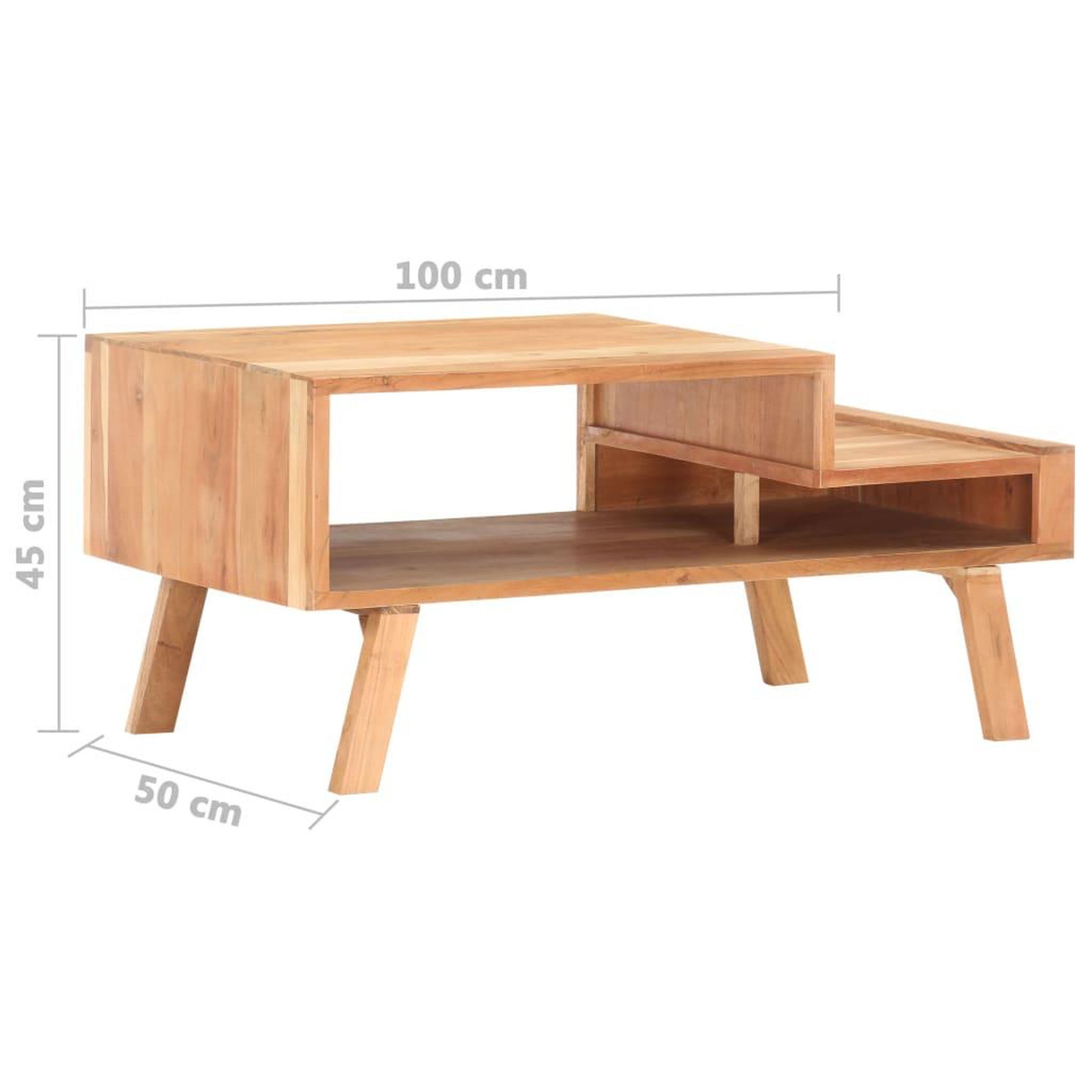 Voir la diapositive 6 : VIDAXL Table basse 100x50x45 cm bois d'acacia massif