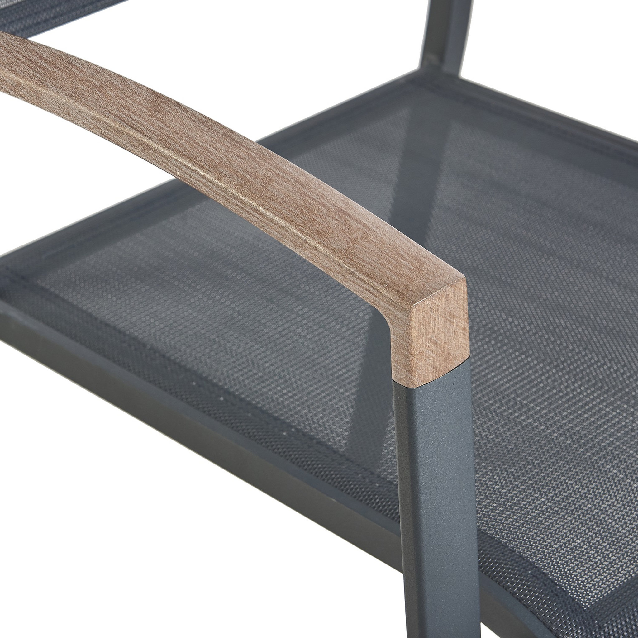 Voir la diapositive 2 : GARDENSTAR Fauteuil de jardin aluminium gris bleuté