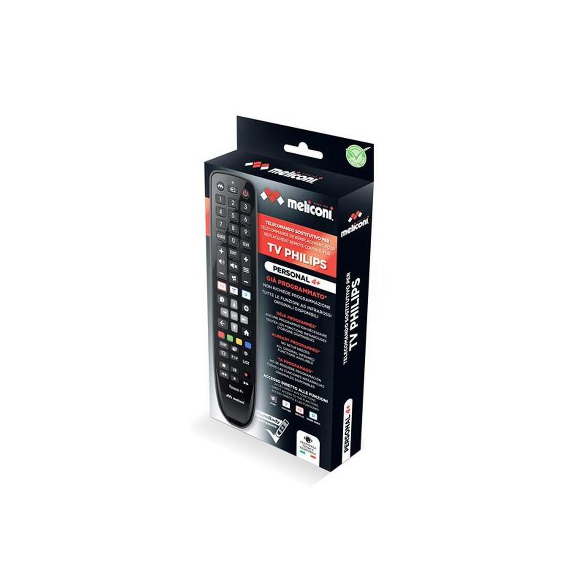 Voir la diapositive 2 : Meliconi TELECOMMANDES GAMME GUMBODY PAR MARQUE PHILIPS MELICONI - PERSONAL4+