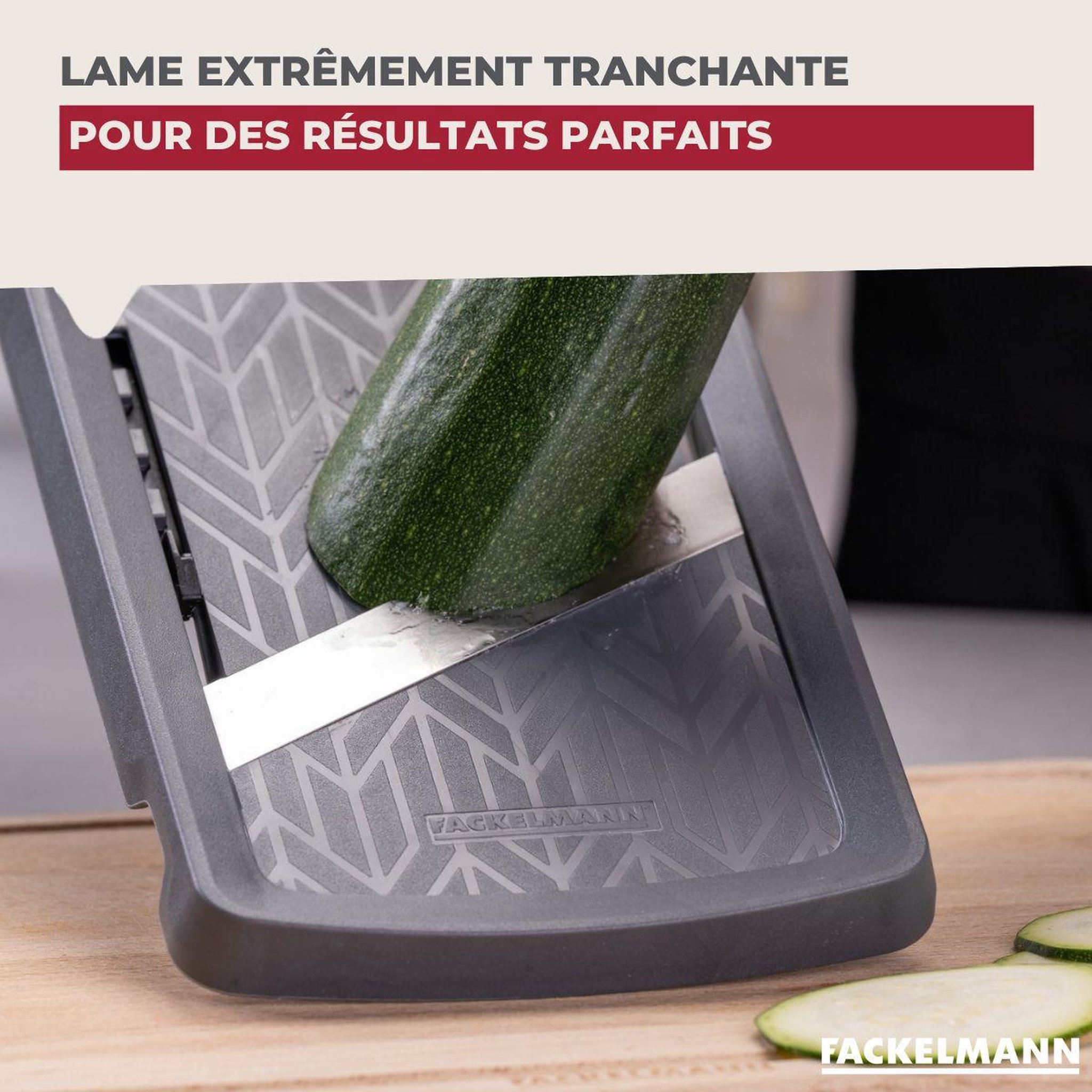 Voir la diapositive 4 : Fackelmann Mandoline réglable 4 hauteurs Fackelmann