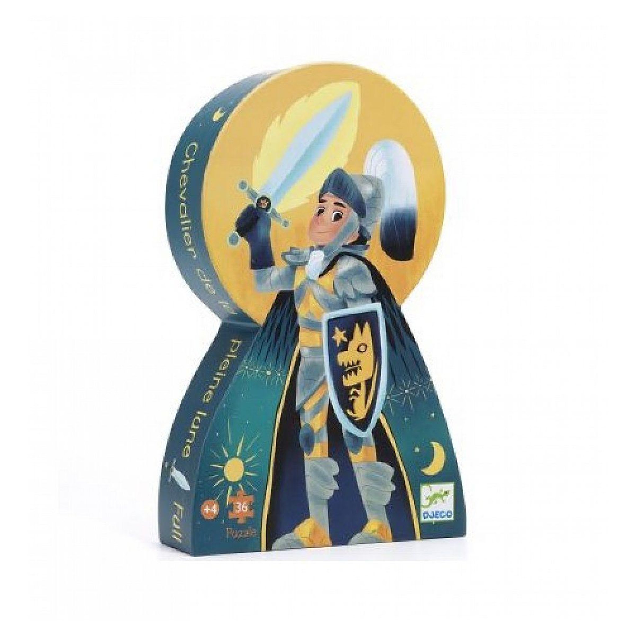 Djeco Puzzle 36 pcs silhouette chevalier de la pleine lune
