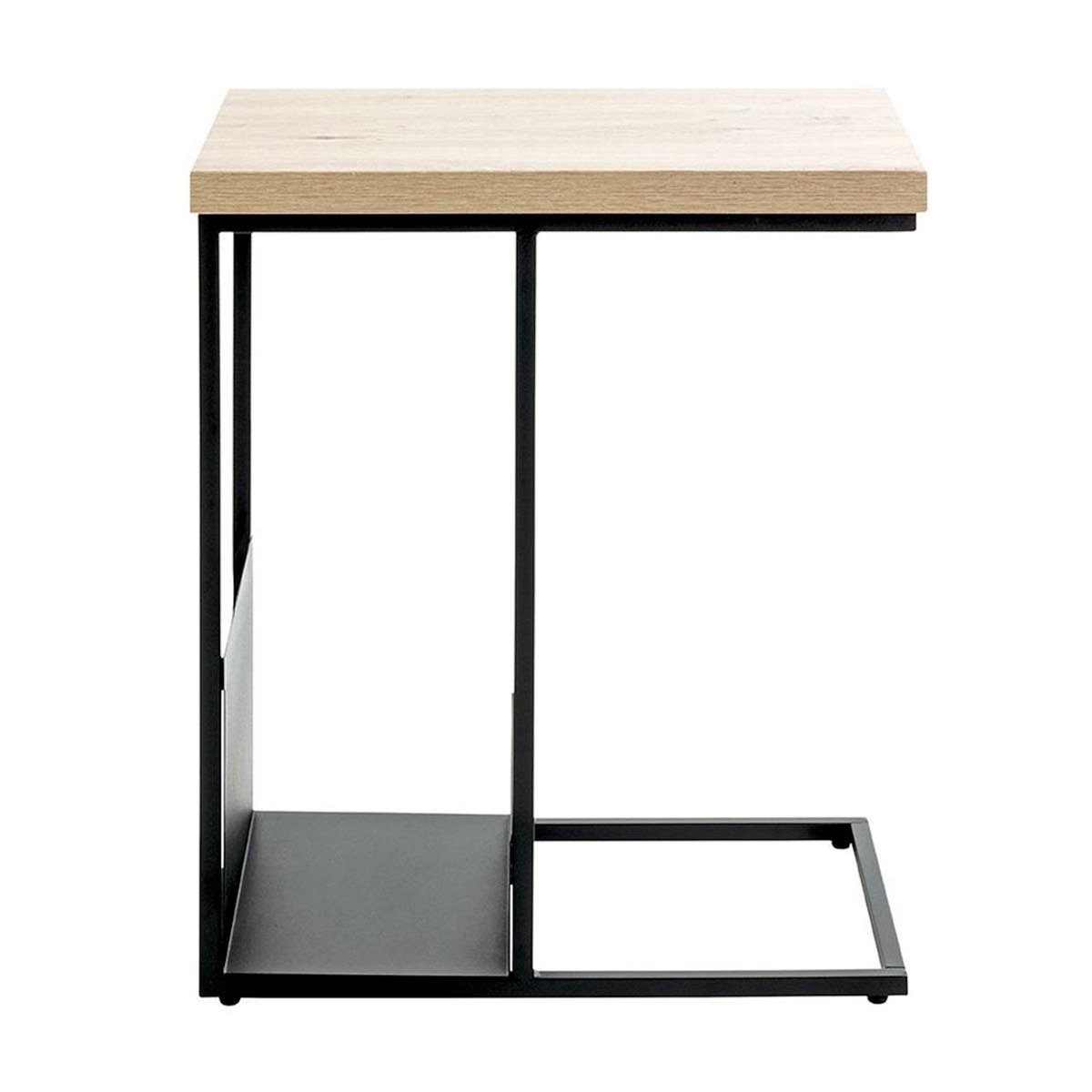 Paris Prix Table d'Appoint Porte Revues  Marie  60cm Naturel & Noir