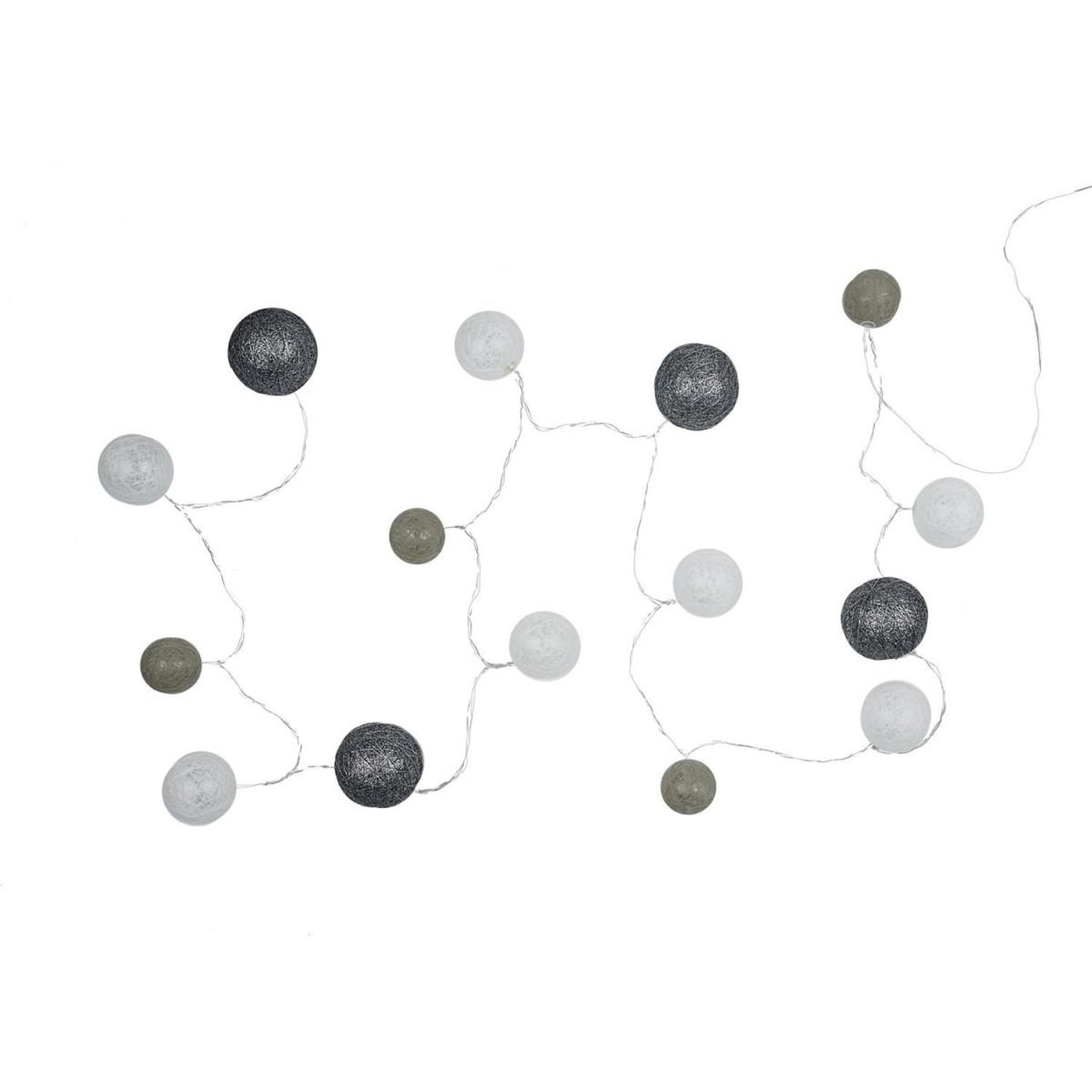 Voir la diapositive 1 : The Home Deco Factory Guirlande lumineuse led  boule  360cm gris
