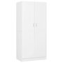 Voir la diapositive 5 : VIDAXL Garde-robe Blanc 82,5x51,5x180 cm Agglomere