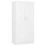 Voir la diapositive 5 : VIDAXL Garde-robe Blanc 82,5x51,5x180 cm Agglomere