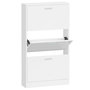 Voir la diapositive 2 : VIDAXL Armoire a chaussure Blanc brillant 59x17x108 cm Bois ingenierie
