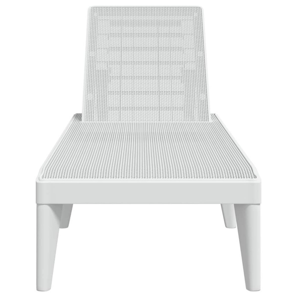 VIDAXL Chaise longue blanc 186x60x29 cm PP