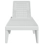 Voir la diapositive 4 : VIDAXL Chaise longue blanc 186x60x29 cm PP