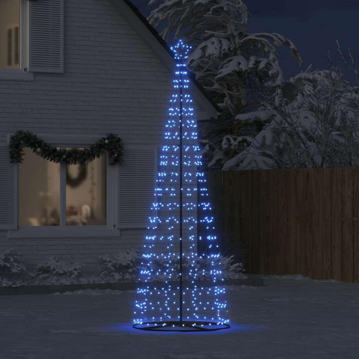 VIDAXL Sapin de Noël a LED 550 LED bleu 304 cm
