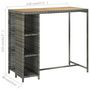 Voir la diapositive 6 : VIDAXL Ensemble de bar de jardin 5 pcs et coussins Resine tressee Gris