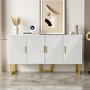 Voir la diapositive 4 : MERAX Buffet 4 porte(s) 0 tiroir(s) - 150 cm blanc mdf