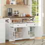 Voir la diapositive 5 : MERAX Buffet de cuisine 4 portes 3 tiroirs - 140 cm blanc mdf