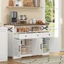 Voir la diapositive 5 : MERAX Buffet de cuisine 4 portes 3 tiroirs - 140 cm blanc mdf