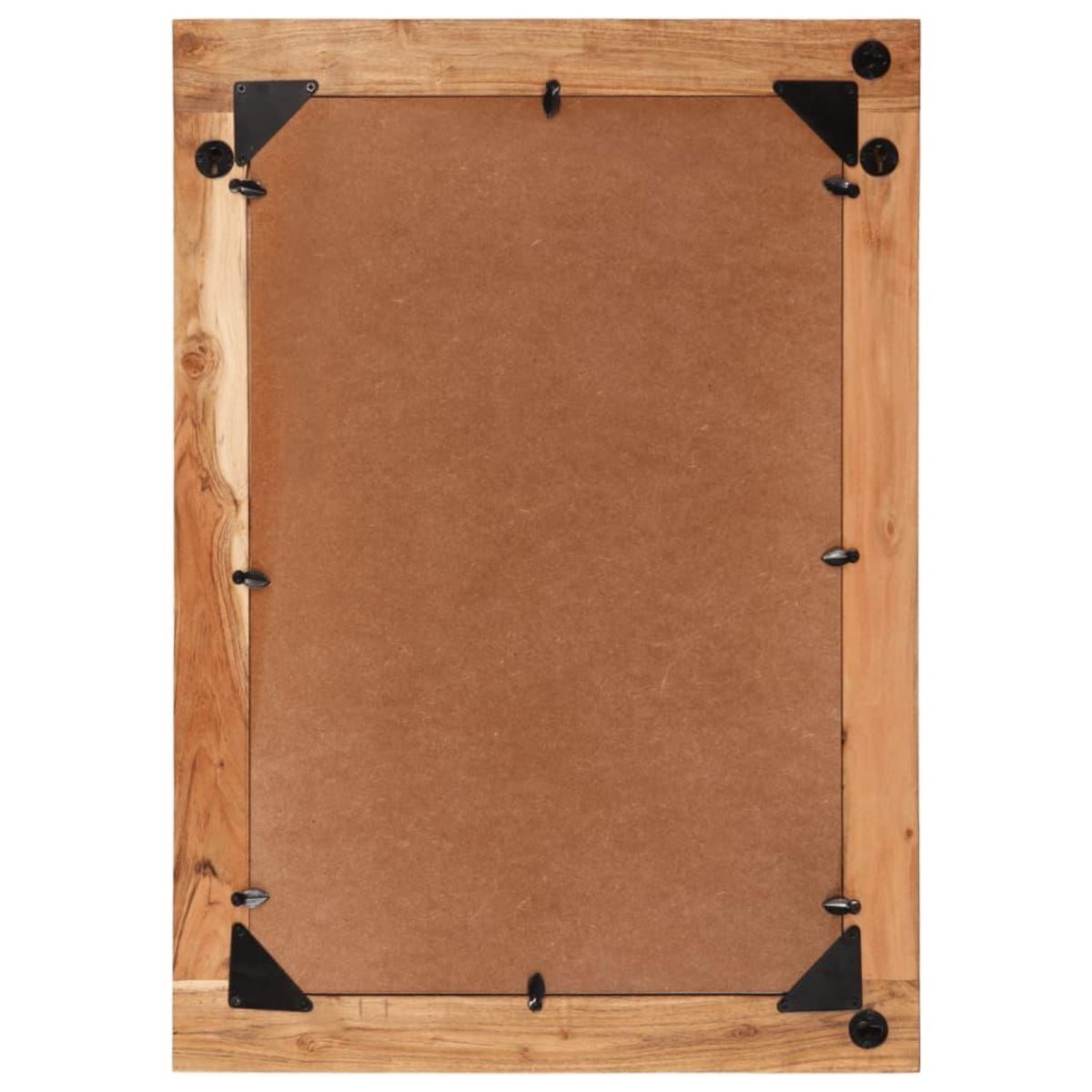 VIDAXL Miroir 70x50 cm bois massif d'acacia et verre