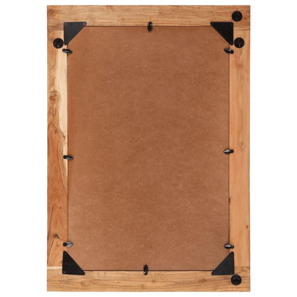 VIDAXL Miroir 70x50 cm bois massif d'acacia et verre