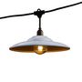 Voir la diapositive 1 : Lumisky Guirlande chapeau acier BOWL GALVA Gris Acier 6M 10xE27