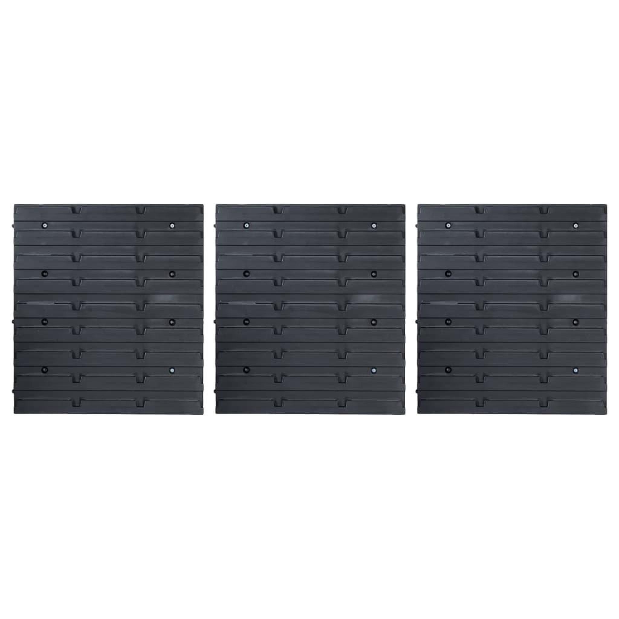 Voir la diapositive 3 : VIDAXL Kit de bacs de stockage et panneaux muraux 48 pcs Bleu et noir