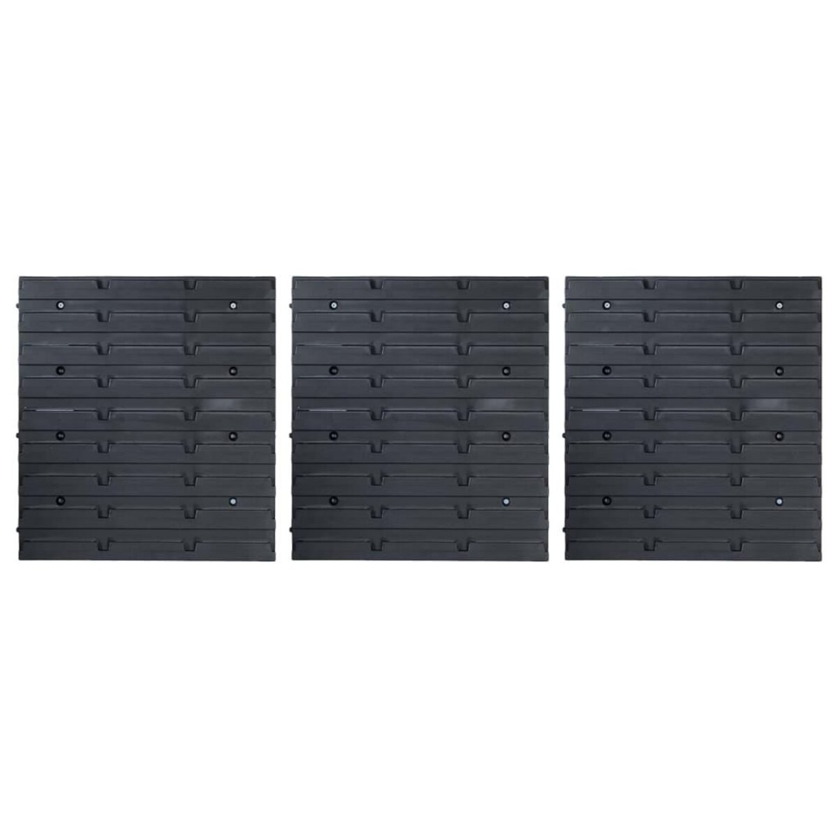 VIDAXL Kit de bacs de stockage et panneaux muraux 48 pcs Bleu et noir