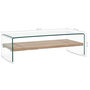 Voir la diapositive 5 : VIDAXL Table basse Clair 98x45x31 cm Verre trempe