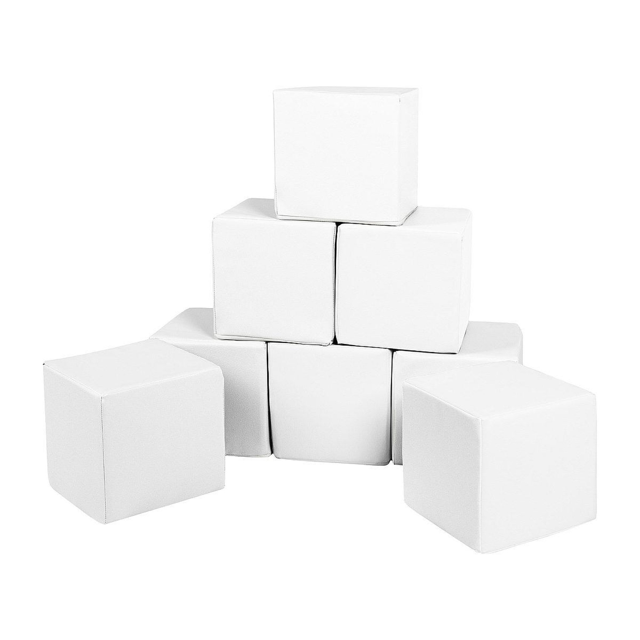 VELINDA Lot cubes xxl mousse 8 pcs blanc