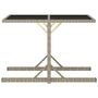 Voir la diapositive 2 : VIDAXL Table de jardin Beige 110x53x72 cm Verre et resine tressee
