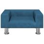 Voir la diapositive 3 : VIDAXL Lit pour chien bleu 50x40x26,5 cm velours