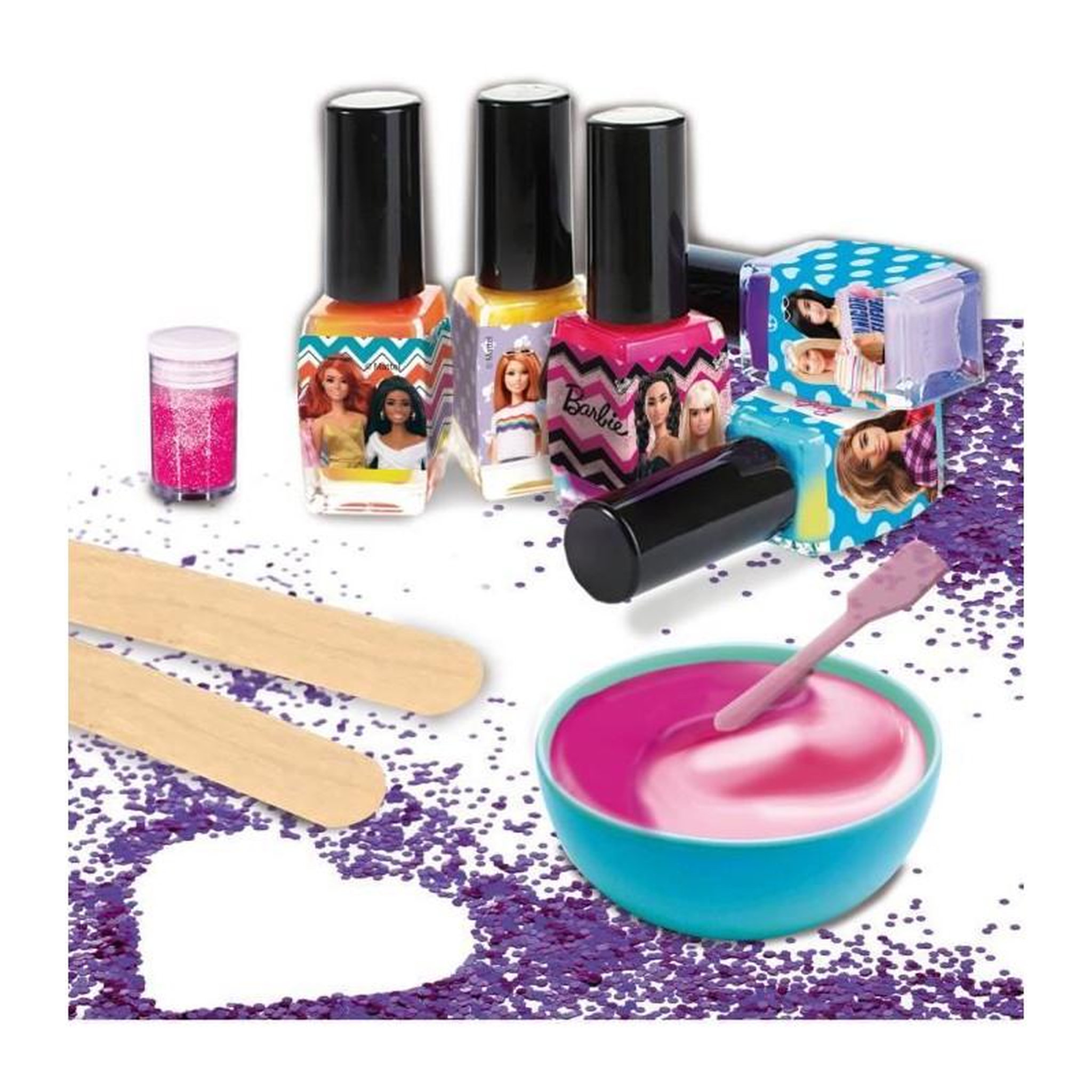 Voir la diapositive 4 : LISCIANI GIOCHI Vernis a ongles a créer qui change de couleur - Barbie nail art color - LISCIANI