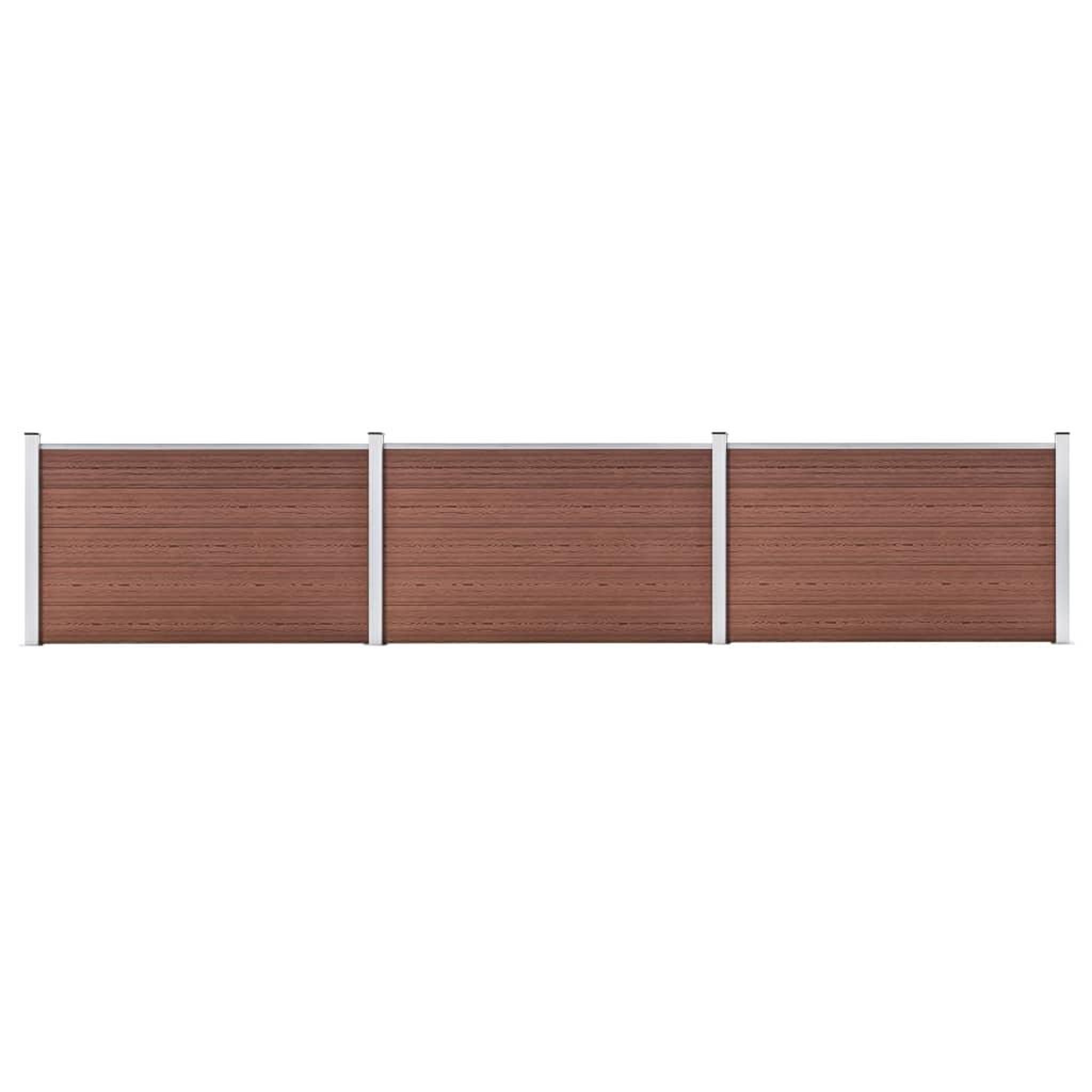 VIDAXL Cloture de jardin WPC 526x106 cm Marron