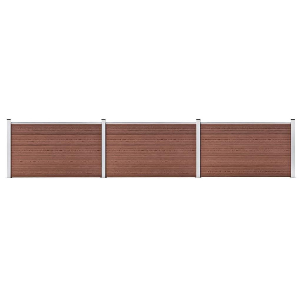 VIDAXL Cloture de jardin WPC 526x106 cm Marron