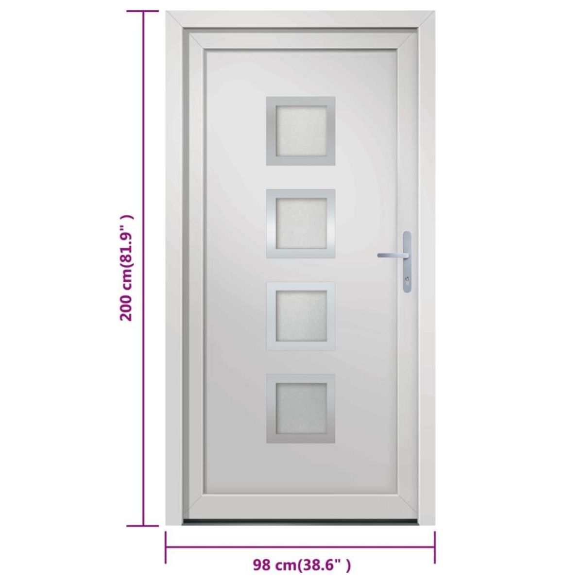 VIDAXL Porte d'entree Blanc 98x200 cm PVC