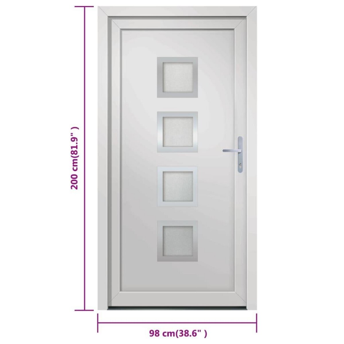 VIDAXL Porte d'entree Blanc 98x200 cm PVC
