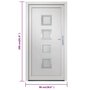 Voir la diapositive 6 : VIDAXL Porte d'entree Blanc 98x200 cm PVC