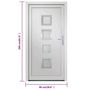Voir la diapositive 6 : VIDAXL Porte d'entree Blanc 98x200 cm PVC