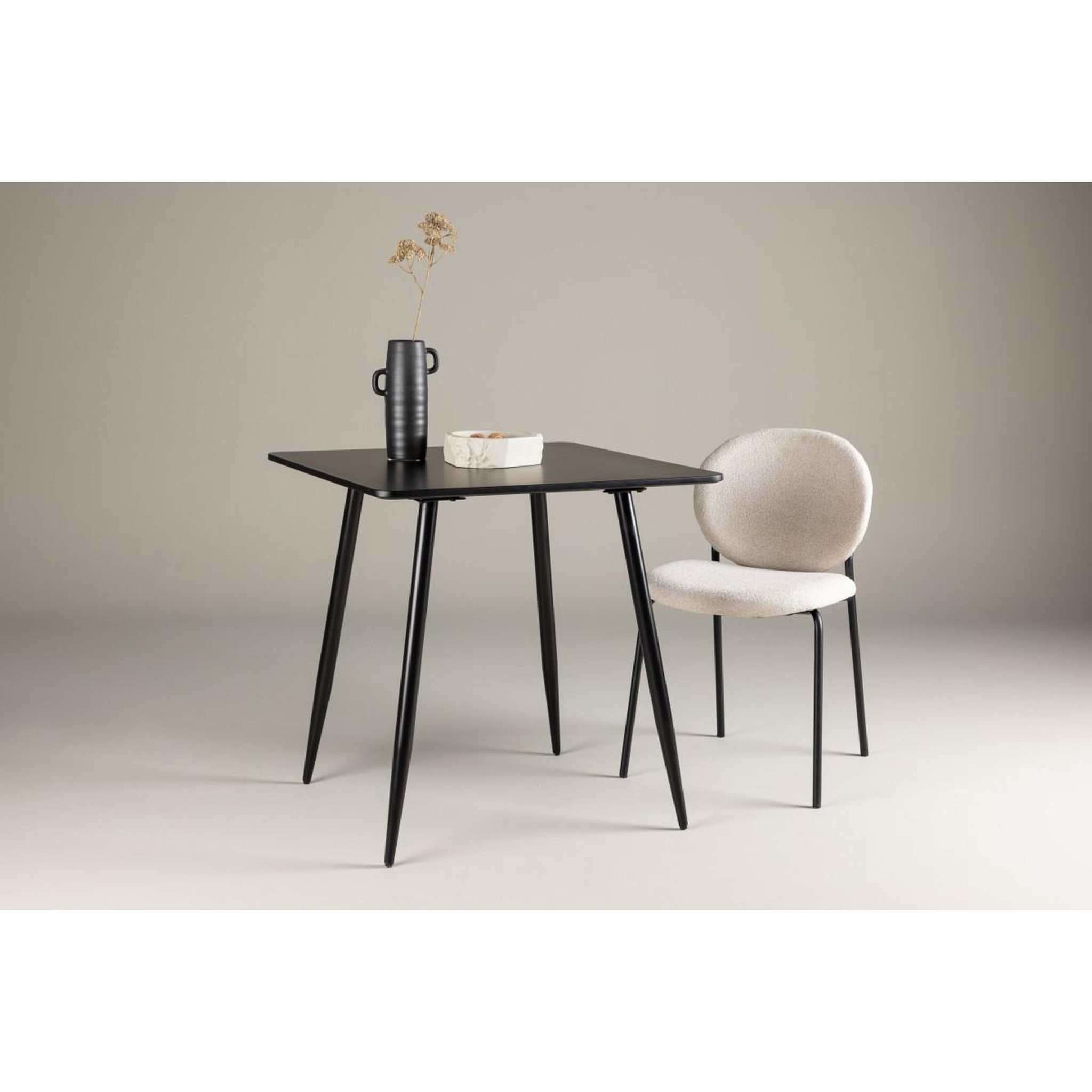 Voir la diapositive 6 : Paris Prix Table à manger  polar  75 cm noir