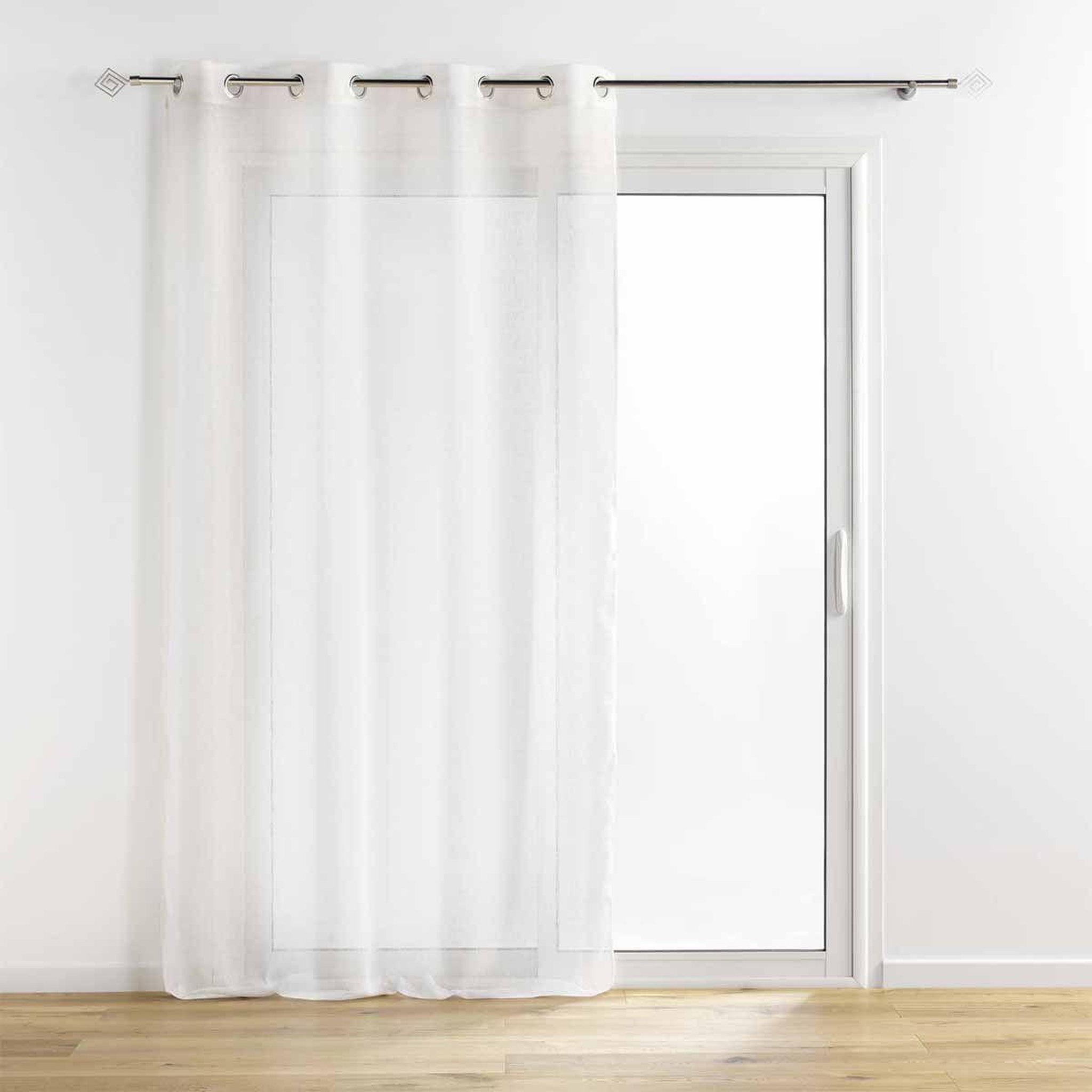 Douceur d'Intérieur Rideau voilage à œillets  sunline  140x240cm blanc & or