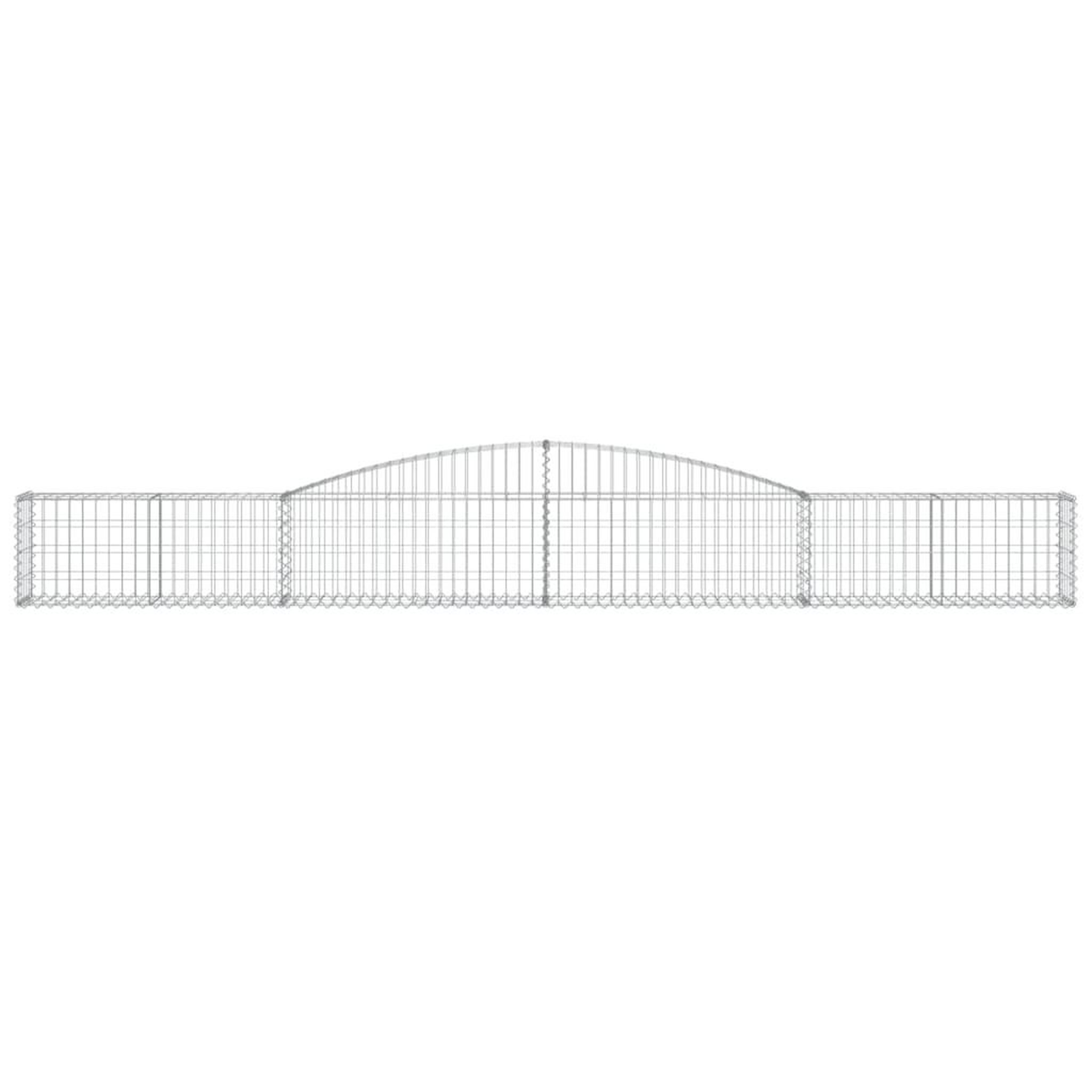 Voir la diapositive 3 : VIDAXL Panier de gabions arque 400x30x40/60 cm Fer galvanise