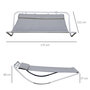 Voir la diapositive 3 : HOMCOM Bain de soleil transat de jardin bascule 2 personnes hamac 2,12 x 1,75 x 0,6 m gris