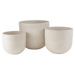 Paris Prix Lot de 3 Cache-Pots Céramique  Roda  50cm Blanc